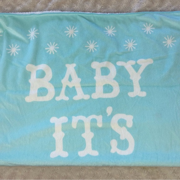 Target Limited Edition Baby It's Cold Outside Blanket Aqua Blue